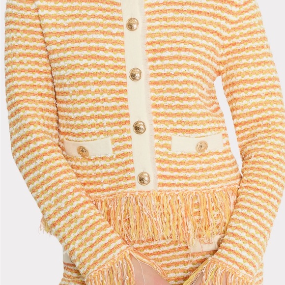 Striped Fringe Cardigan - Picture 1 of 6